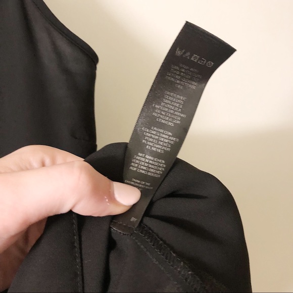 ASOS Black Chiffon Square Neck Swing Flowy Tank - Picture 4 of 5